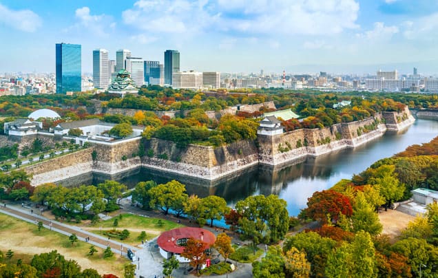 Days 1-2: Fly to Osaka