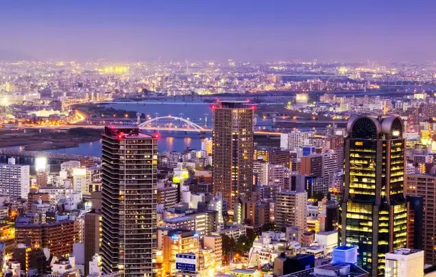 Days 1-2: Fly overnight to Osaka