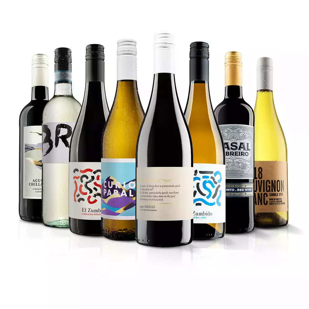 Eight bottles of world class wine