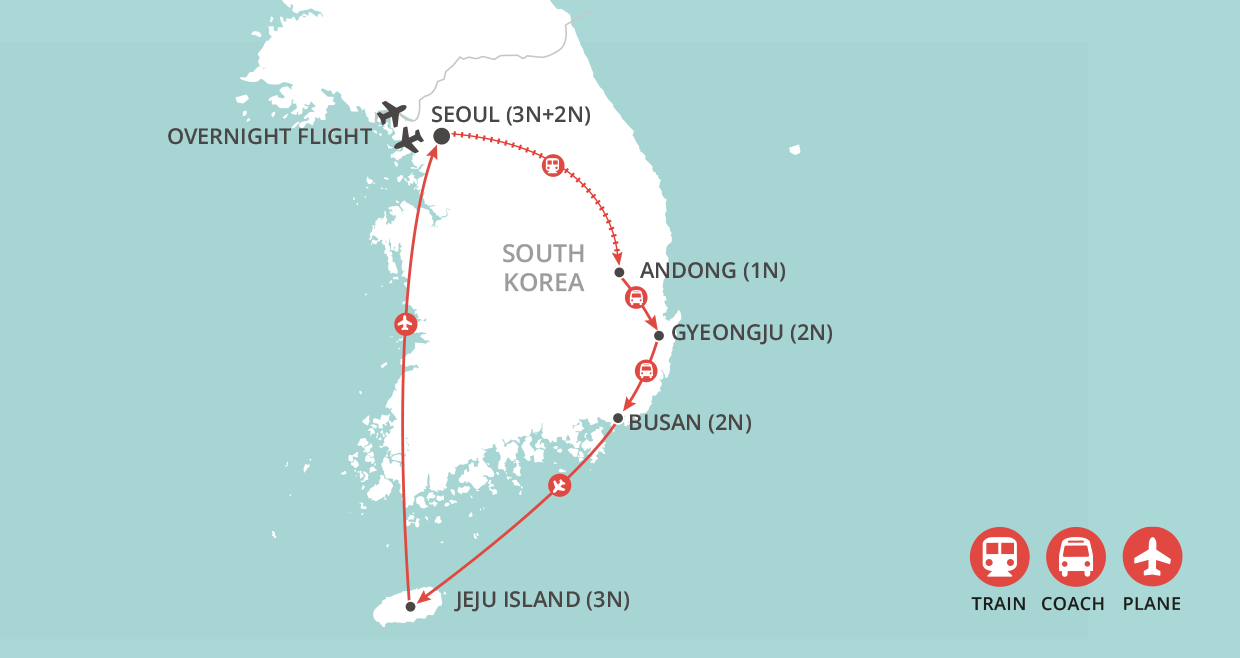 South Korea Culinary & Cultural Journey map
