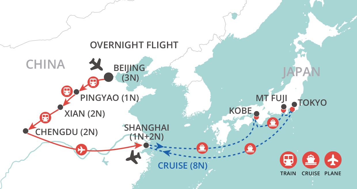 China by Land, Japan by Sea - F map