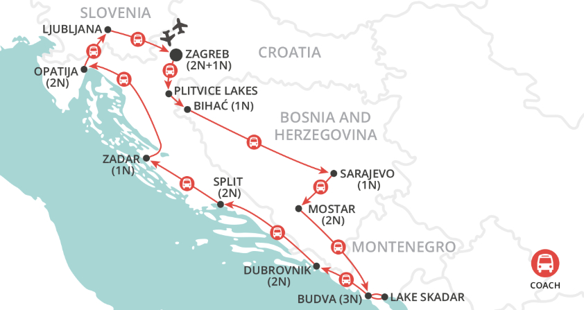 Best of the Balkans map